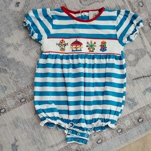 Smocking Dog Boutique Smocked Carnival Fair Bubble Sz2T